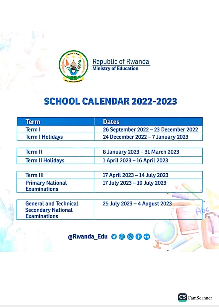 School Calendar 2022-2023, Second Term. - EDUFEEDS || TOGETHER WE CAN ...